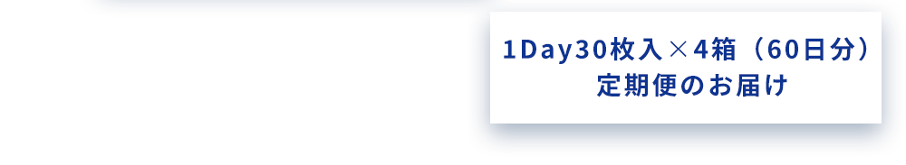 1Day30枚入x4箱（60日分）定期便のお届け