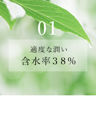 適度な潤い含水率38%